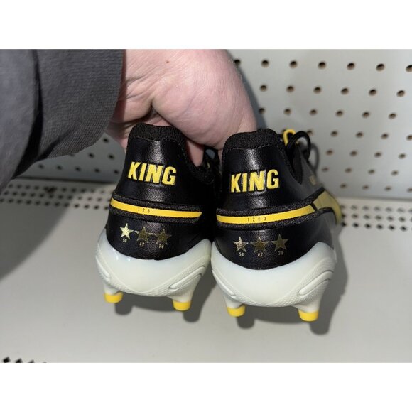 PUMA King Ultimate AG Pele Legends Pack Mens Soccer Cleats Size 11 Black Yellow - Picture 3 of 13